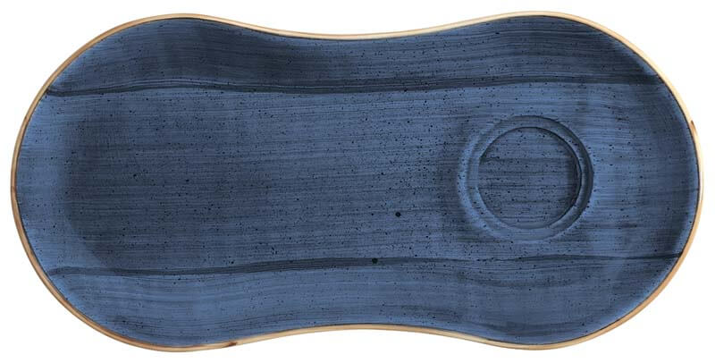 Bonna Aura Dusk Gourmet Set plate 25x12cm blue - 12 pcs.