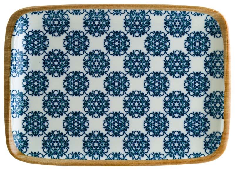 Bonna Lotus Moove Plate 23x16cm blue - 12 pcs.