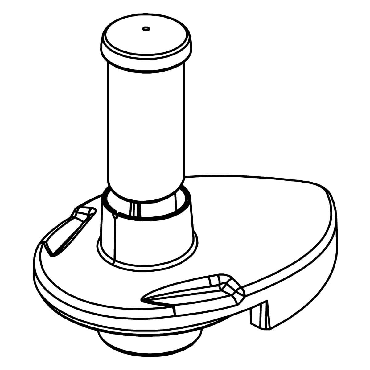 Cover and pusher assembly (old version) - Santos #50 (50100B)