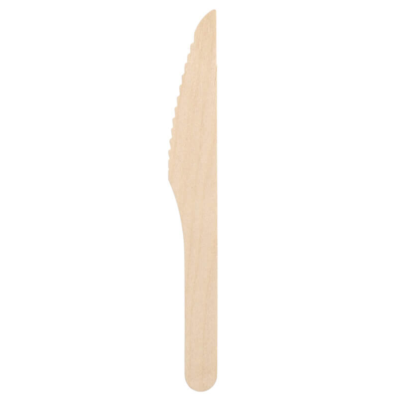 Ecological wooden knives - 16,5cm (250 pcs.)