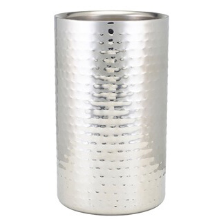 Wine Cooler, stainless steel hammered - 12x20cm