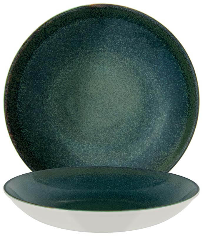 Bonna Ore Mar Bloom Deep plate 23cm green - 6 pcs.