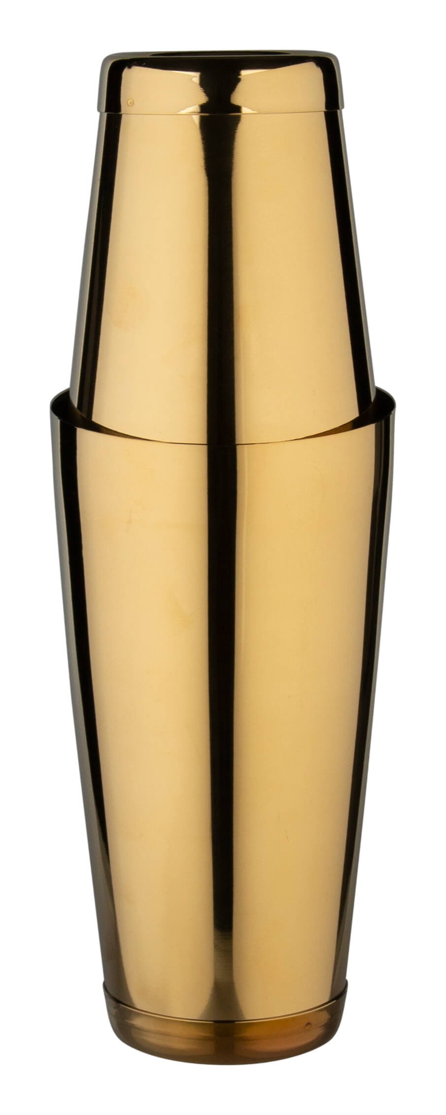 Tin in Tin shaker with bottom cap, Prime Bar - gold-colored (850ml)