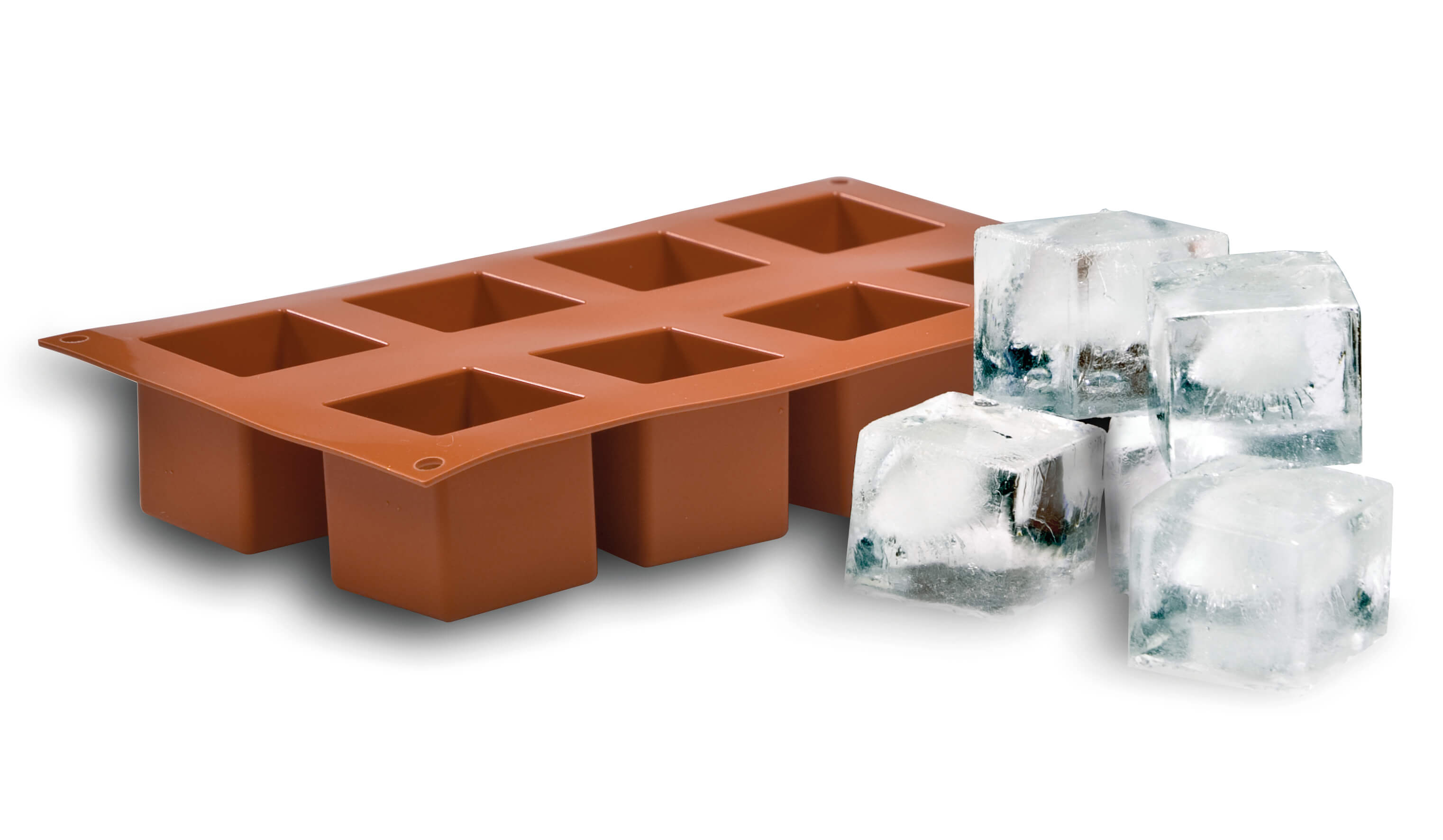 Ice tray, platinum-silicone cubes big (5cm)