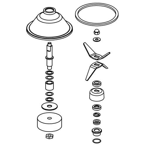 Complete blades assembly - Santos #33 (33107)