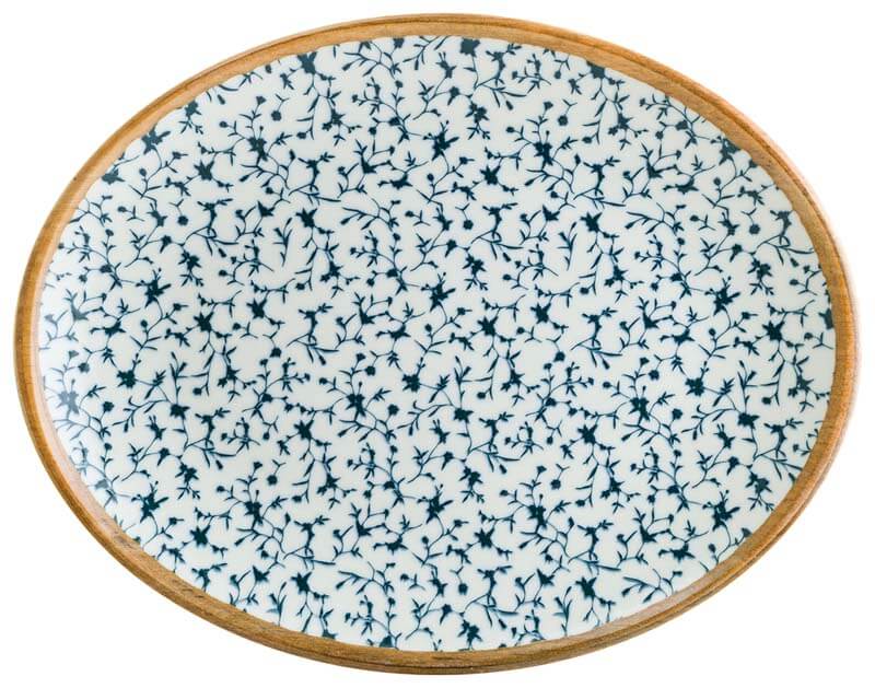 Bonna Calif Moove oval plate 25x19cm blue - 12 pcs.