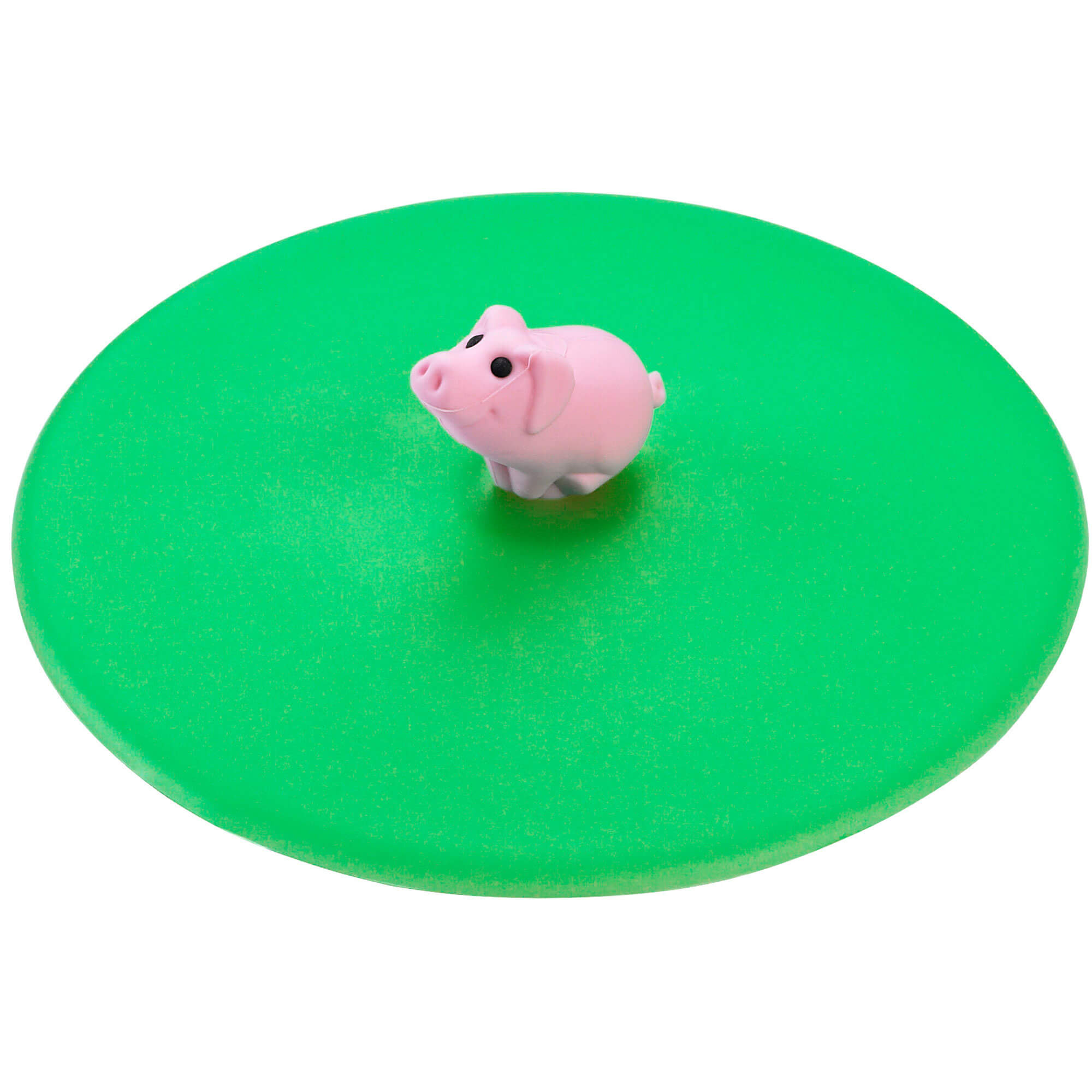 Glass lid silicone, Lurch - farm animals pig (10,5cm)