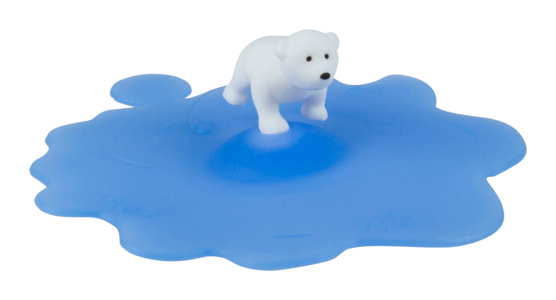 Glass lid silicone, Lurch - polar bear (approx. 11,5cm)