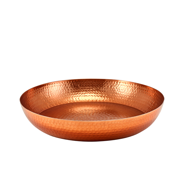 Hammered Aluminium Platter, copper-colored - 44cm
