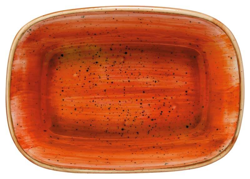 Bonna Aura Terracotta Gourmet Deep rectangular plate 17x11,5cm orange - 12 pcs.